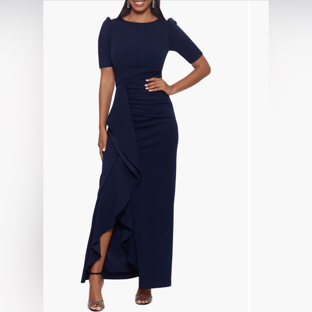 Long Navy Blue Dress Xcape